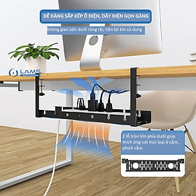 Mua   Mặt bàn dày đến 5cm   Giá Đỡ Ổ Điện Kẹp bàn - Kệ Đỡ Dây Cáp Sạc  Dây Điện  Ổ Cắm Điện Gọn Gàng Ngăn Nắp