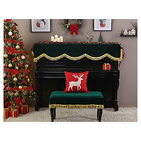 Khăn phủ đàn piano cơ đàn piano điện tử 88 phím trang trí giáng sinh noel năm mới Tết - Hàng chính hãng