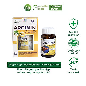 Bổ gan Arginin Gold GreenLife - Thanh nhiệt, giải độc, bảo vệ gan (30 viên)