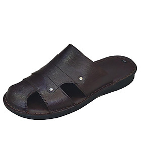 Dép Bít Mũi Nam Da Bò Thật TiTi ĐÔ Cao Cấp GSB2087d