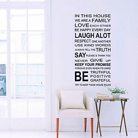 Mua Decal dán tường chữ trắng đen