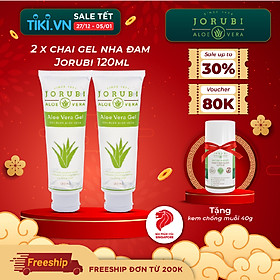 Combo 2 Chai Gel Dưỡng Ẩm Da Toàn Thân Jorubi Chiết Xuất Nha Đam, Ngăn Mụn, Hạn Chế Khô, Nứt Nẻ Da