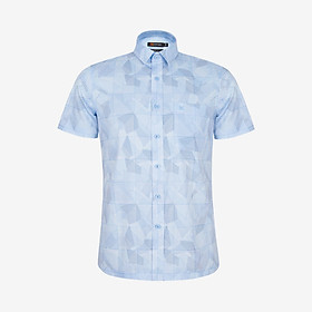 Áo sơ mi nam KHATOCO Smart Fit ngắn tay A1MN538S2-CNIN871-2711-N