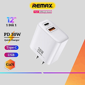 Mua Củ Sạc Nhanh Remax PD 30W USB Type C - Cốc Sạc Hỗ Trợ Sạc Nhanh QC 3.0 Remax RP-U82- Hàng Chính Hãng