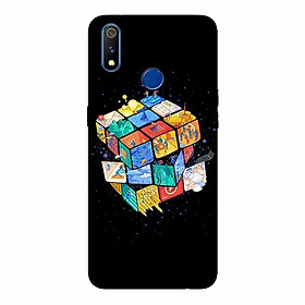 Ốp lưng in cho Realme 3 Rubik Vũ Trụ