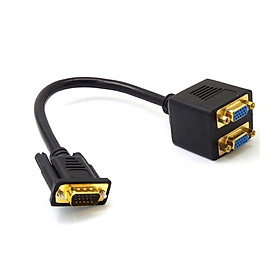 24+5 DVI-I Single Link Male to Dual VGA Ports Splitter Video Cable Adapter 0.25M/0.8FT