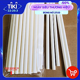 COMBO 50 Ống Hút Giấy Trắng Phi 8x196mm KETILO Cao Cấp, An Toàn, Thân Thiện Với Môi Trường - Hàng Chính Hãng OH006