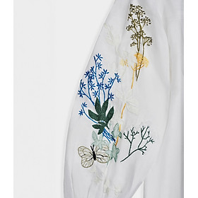 Đầm Suông Cổ Trụ Linen Thêu Tay Mơ DRE206 thời trang thiết kế Hity