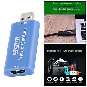 USB Video Capture Card, 1080FHD Recording, USB Output,HDMI Input, 3840X2150@60HZ Input,Video Recording,Easy Operation, No Driver Needed