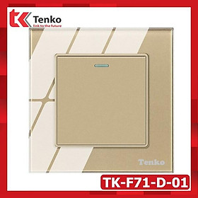 Công Tắc Âm Tường Mặt Kính Cường Lực Chống Va Đập - Chống Xước Cao Cấp Tenko TK-F71-D-01 Màu Trắng