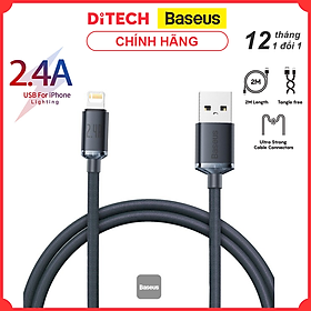 Mua Cáp sạc nhanh hiệu Baseus Crystal Shine 2.4A dành cho Iphone  - Hàng chính hãng