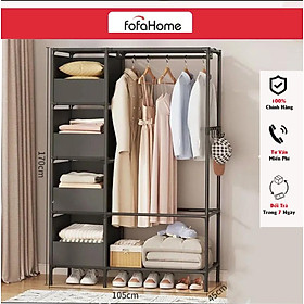 Mua Tủ Treo Quần Áo Bằng Kim Loại Kệ Treo Quần Áo Láp Ráp Tiện Lợi Thông Minh Dễ Dàng  Thép Carbon Sơn Tĩnh Điện Cao Cấp - Hàng chính hãng
