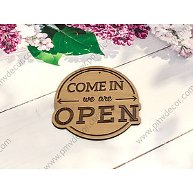 Mua BẢNG OPEN- CLOSE  Size 20*20cm  Bảng gỗ hai màu tương phản. PMV-BGD015