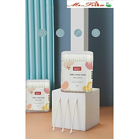 Mua Hộp 200 tăm bông tự nhiên an toàn cho bé mã Baby Bee
