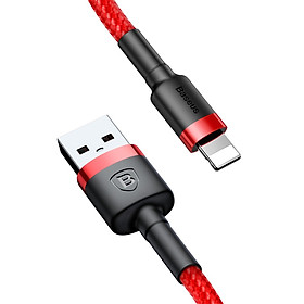 Cáp sạc nhanh 2.4A Baseus Cafule dây bện chống gập đồng bộ data nhanh chóng dành cho iPhone dài 100CM ( nhiều màu ) - Hàng chính hãng