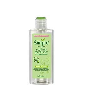 Nước Hoa Hồng Simple Kind To Skin Soothing Facial Toner 200ml - Mẫu Mới