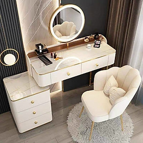 Mua Bàn trang điểm nhập khẩu kèm ghế  gương đèn led _ Mã M