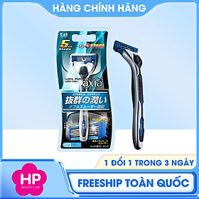 Dao Cạo Râu 5 Lưỡi Kép Màu Xanh Kai Razor 5 Blade 00607 - GA0014X4 (Set 1 Thân 1 Lưỡi)