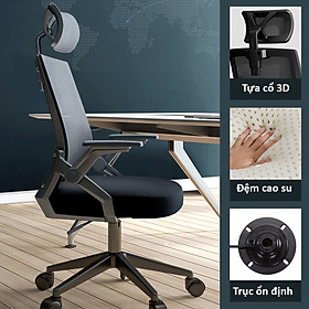 Mua Ghế Văn Phòng Làm Việc Cao Cấp - Ghế Xoay 360° Thiết Kế Ergonomic Giúp Bảo Vệ Cột Sống Lưng - Siêu Phẩm Độc Quyền