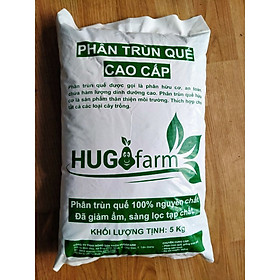 Mua PHÂN TRÙN QUẾ HỮU CƠ NGUYÊN CHẤT- HUGOFARM 5KG