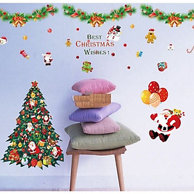 Decal Cây thông và ông gia noel1PK565