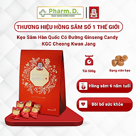 Kẹo Hồng Sâm Hàn Quốc Có Đường KGC Cheong Kwan Jang Ginseng Candy Hỗ Trợ Sức Khỏe 500g