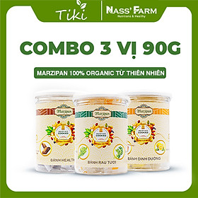 [Chỉ giao HCM] Thanh ăn kiêng Marzipan không đường hỗn hợp hạt và RAU CỦ QUẢ ORGANIC Cao cấp - 3 VỊ RAU CỦ 90g