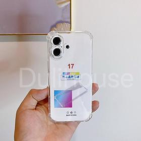 Ốp lưng cho IP 17 - Nhựa dẻo - Trong suốt - Chống sốc - Bảo vệ điện thoại 