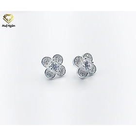 Bông tai bạc Ý 925 Huệ Ngân - Hoa đá đẹp RYE140941