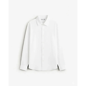 Áo Sơ Mi Nam Tay Dài Vải CAFE Cổ Vát Form Fitted - ROUTINE 10F25SHL015