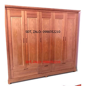 Tủ quần áo xoan đào 5 cánh