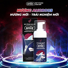 Hình ảnh Bọt vệ sinh nam giới Oniiz Dung dịch vệ sinh nam tạo bọt Amorous (Hương Đam Mê) 100ml