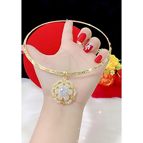 Kiềng cổ mặt hoa xoàn mạ 18k cao cấp E576