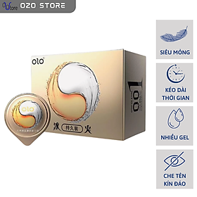 Bao cao su OLO tăng hưng phấn Ice & Fire lửa băng, siêu mỏng, nhiều gel - Hộp 10 bcs