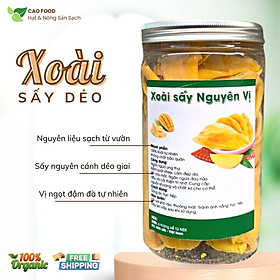 [500GR] Xoài sấy dẻo CAO FOOD từ 100% xoài tươi sấy công nghệ cao, vị chua ngọt tự nhiên - món ăn vặt siêu ngon phải thử