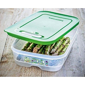 Hộp trữ mát có nút hô hấp Ventsmart 1.8L dẹt Tupperware - Hàng chính hãng