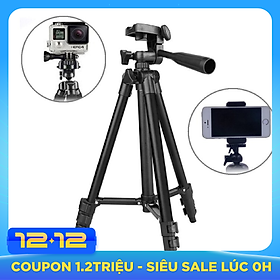 Gậy Chụp Hình, Chụp ảnh 3 chân Tripod 312O Cao cấp - Tặng Kẹp Smartphone