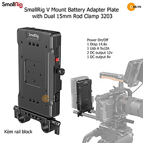 Mua SmallRig V Mount Battery Adapter Plate with Dual 15mm Rod Clamp 3203