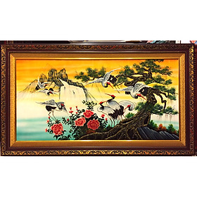 Mua Tranh sơn mài phù điêu  phú quý cát tường -SM301