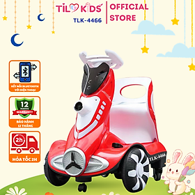 Xe máy điện trẻ em, xe moto điện cho bé trai và bé gái TILO KIDS TLK-4466 thổi bóng, điều khiển từ xa