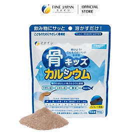 [Vị Sô-cô-la] Bột Canxi Cá Tuyết Fine Bone's Calcium For Kids FINE JAPAN bổ sung Canxi phát triển chiều cao gói 140g