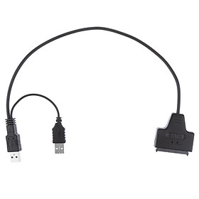 USB 2.0 to SATA 22Pin Adapter Y-Cable with USB Power Cable for 2.5