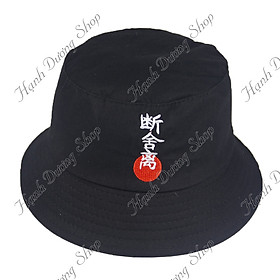Nón bucket tai bèo thêu chữ Nhật mũ tai bèo lời thề Samurai phong cách thời trang cá tính - Hạnh Dương
