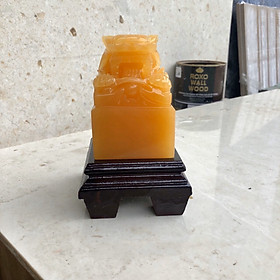 Mua Ấn Rồng phong thủy đá ngọc hoàng long - Cao 10 cm và 12 cm