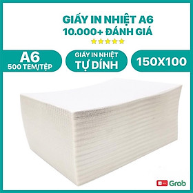 Mua Giấy In Nhiệt Decal TEKKIN A6 / 100x150mm - Tệp 500 Tem  In Bill Thương Mại Điện Tử Có Sẵn Lớp Keo Tự Dính Hàng Chính Hãng
