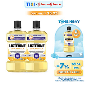 Bộ 2 Chai Nước súc miệng giúp nướu chắc khỏe Listerine Gum Care 750ml/chai 101109930