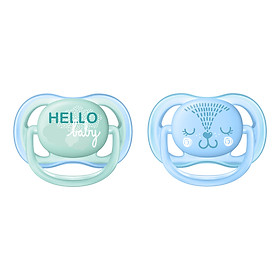 Vỉ 2 Núm Ty Ngậm Thông Khí - Phiên Bản Hiện Đại 0-6 Tháng Philips Avent SCF342/21 - Giao Ngẫu Nhiên