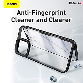 Ốp Lưng Nhựa Cứng Trong Suốt Bảo Vệ Camera Baseus Crystal Dùng Cho iPhone 13 - hàng chính hãng