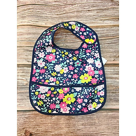 Yếm chống thấm có màng hứng họa tiết hoa cho bé