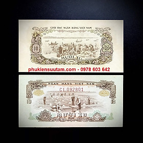 Mua Tờ Việt Nam - 10 xu 1966 UNC Ruộng Muối - Sưu tầm Việt Nam quà tặng phong thuỷ - DCCH010